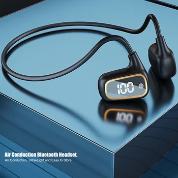 Слушалки с отворено ухо | Безжични спортни слушалки с костна проводимост | Водоустойчиви Sweatproof слушалки за